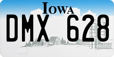 IA license plate DMX628