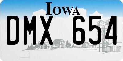 IA license plate DMX654