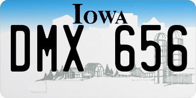 IA license plate DMX656