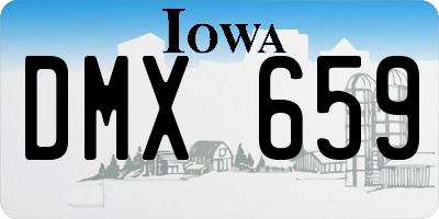 IA license plate DMX659