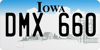 IA license plate DMX660
