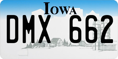 IA license plate DMX662