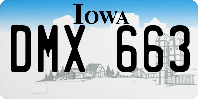 IA license plate DMX663