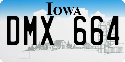 IA license plate DMX664