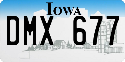 IA license plate DMX677