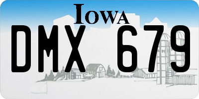 IA license plate DMX679