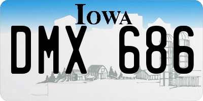IA license plate DMX686