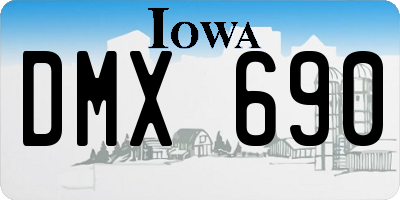 IA license plate DMX690
