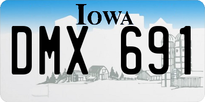 IA license plate DMX691