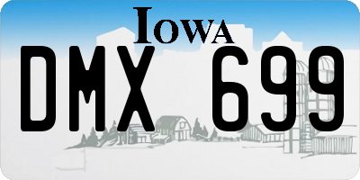 IA license plate DMX699