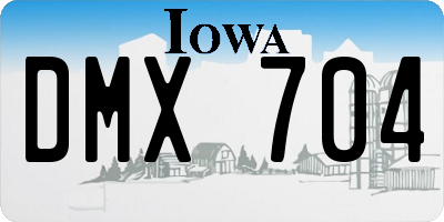 IA license plate DMX704
