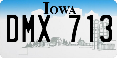 IA license plate DMX713