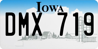 IA license plate DMX719