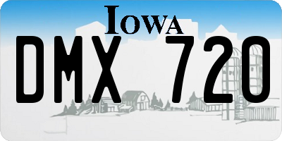 IA license plate DMX720