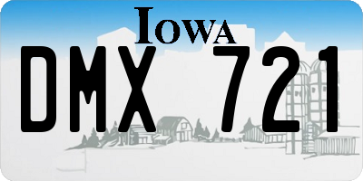 IA license plate DMX721