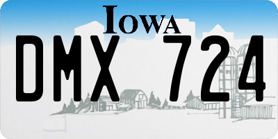 IA license plate DMX724