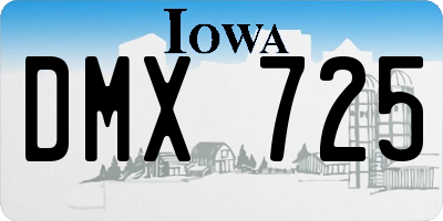 IA license plate DMX725