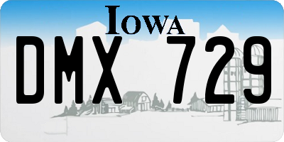 IA license plate DMX729