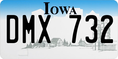 IA license plate DMX732