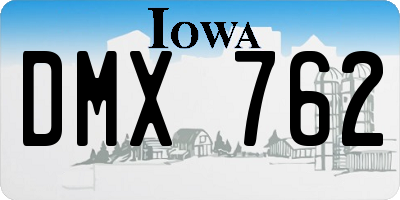 IA license plate DMX762