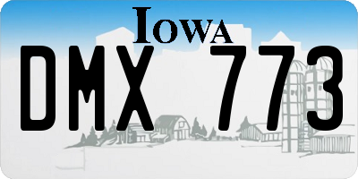 IA license plate DMX773