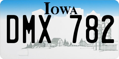 IA license plate DMX782