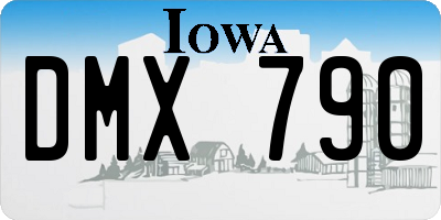 IA license plate DMX790