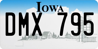 IA license plate DMX795