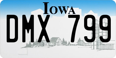 IA license plate DMX799