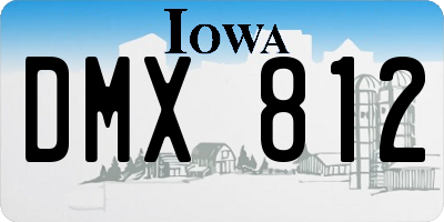 IA license plate DMX812