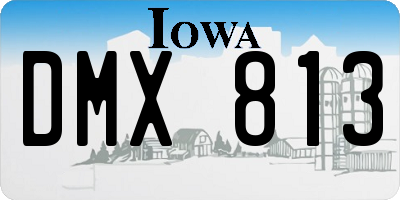 IA license plate DMX813