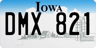IA license plate DMX821