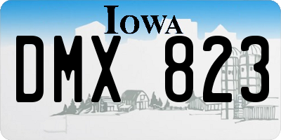 IA license plate DMX823
