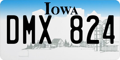 IA license plate DMX824