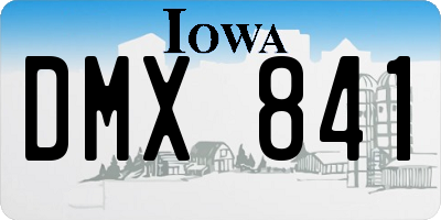 IA license plate DMX841