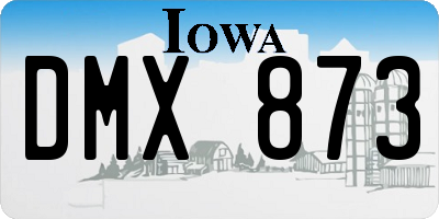 IA license plate DMX873