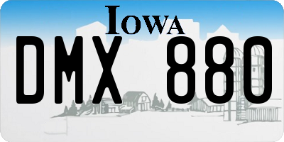 IA license plate DMX880