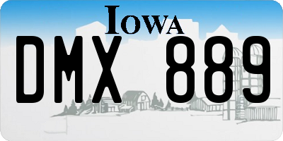 IA license plate DMX889