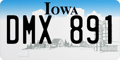 IA license plate DMX891