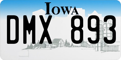 IA license plate DMX893