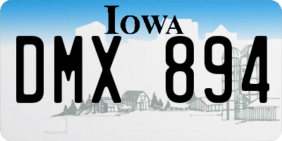 IA license plate DMX894