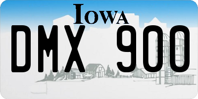 IA license plate DMX900