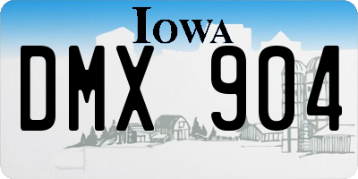 IA license plate DMX904