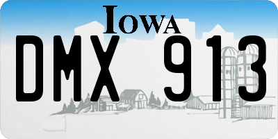 IA license plate DMX913