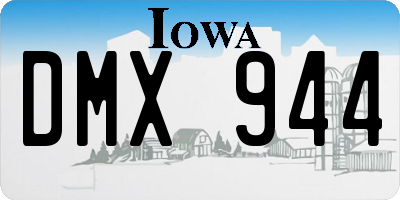 IA license plate DMX944