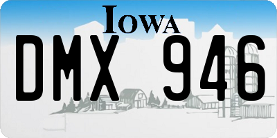 IA license plate DMX946