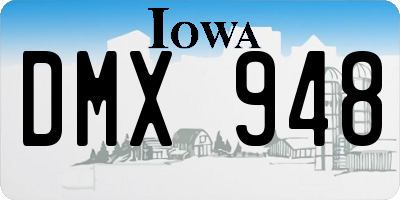 IA license plate DMX948