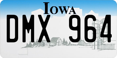 IA license plate DMX964