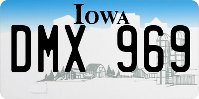IA license plate DMX969