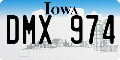IA license plate DMX974